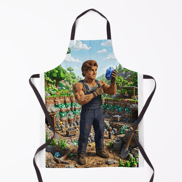 Item preview, THE VOXELES MINER TRIUMPHANT WITH BLUE GEM designed and sold by Curiosiart.