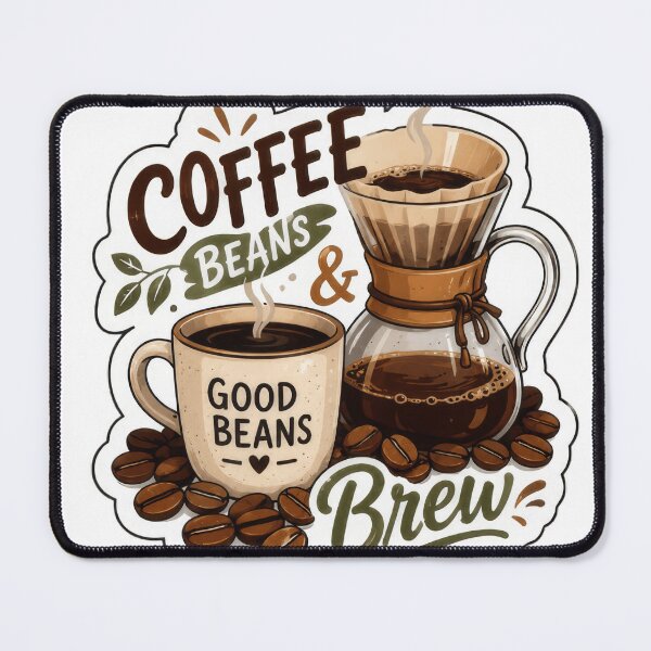 Item preview, Coffee Beans and Brew Pour Over Coffee Barista Art designed and sold by Sepia soul.
