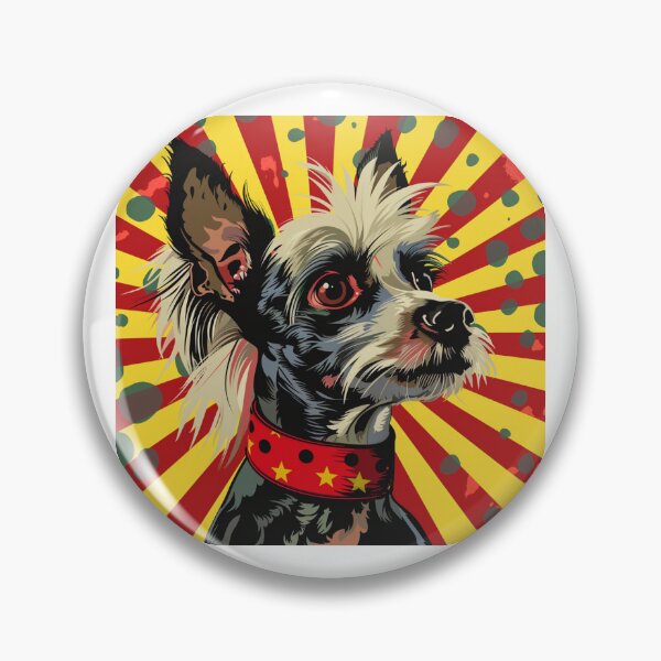 Item preview, Pop art Chinese crested puppy dog designed and sold by MendaciousMina.
