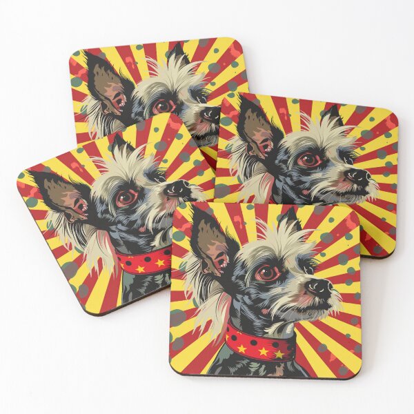 Item preview, Pop art Chinese crested puppy dog designed and sold by MendaciousMina.