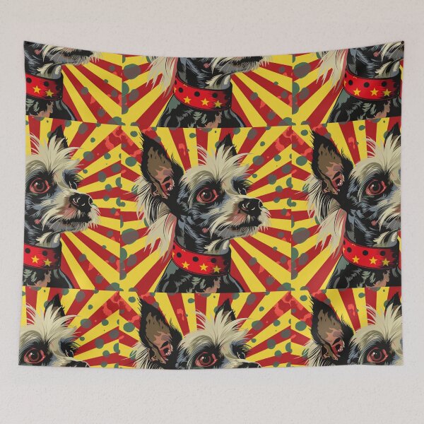 Item preview, Pop art Chinese crested puppy dog designed and sold by MendaciousMina.