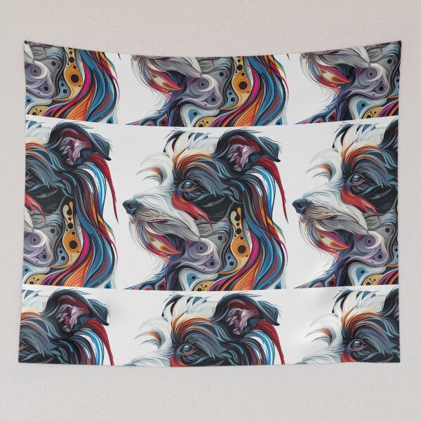 Item preview, Colorful Chinese crested puppy dog designed and sold by MendaciousMina.
