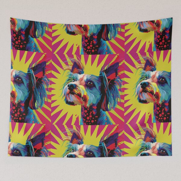 Item preview, Pop art Chinese crested puppy dog designed and sold by MendaciousMina.