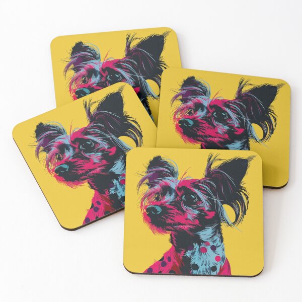 Item preview, Pop art Chinese crested puppy dog designed and sold by MendaciousMina.