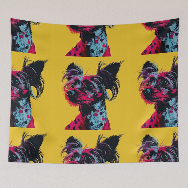 Item preview, Pop art Chinese crested puppy dog designed and sold by MendaciousMina.