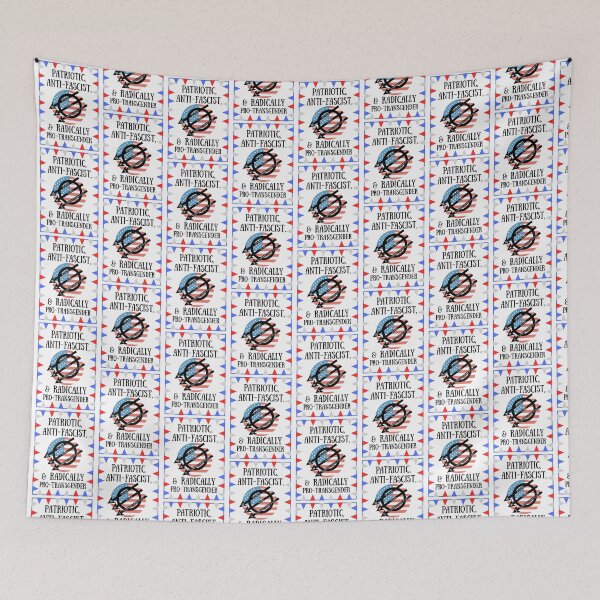 Item preview, Patriotic, Antifascist, & Pro Transgender designed and sold by Catt's Creations.