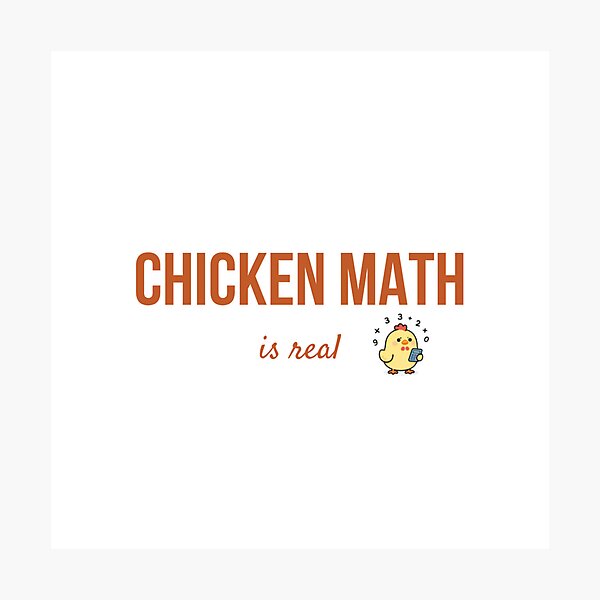 Item preview, Chicken Math Is Real Funny Backyard Chicken Keeper Gift designed and sold by Heart Of Texas Co.