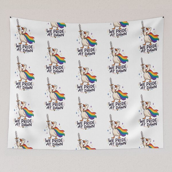 Item preview, Pride Duck We Pride At Dawn LGBTQ+ Rainbow Warrior designed and sold by StuckOnTees.