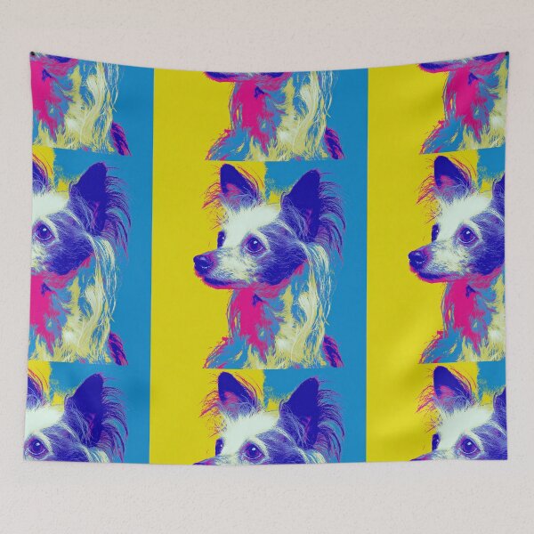 Item preview, Pop art Chinese crested puppy dog designed and sold by MendaciousMina.