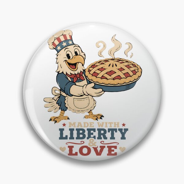 Item preview, Made With Liberty And Love Patriotic American Baking Eagle designed and sold by chattsuede.