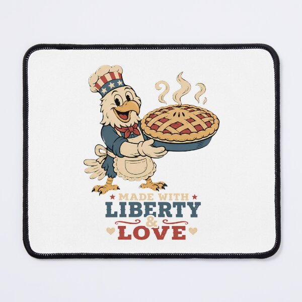 Item preview, Made With Liberty And Love Patriotic American Baking Eagle designed and sold by chattsuede.
