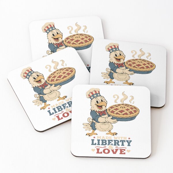 Item preview, Made With Liberty And Love Patriotic American Baking Eagle designed and sold by chattsuede.