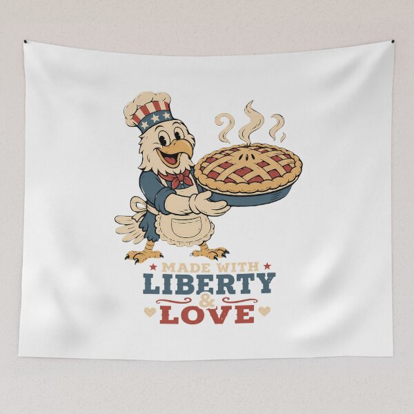 Item preview, Made With Liberty And Love Patriotic American Baking Eagle designed and sold by chattsuede.