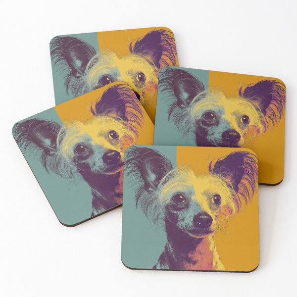Item preview, Pop art Chinese crested puppy dog designed and sold by MendaciousMina.