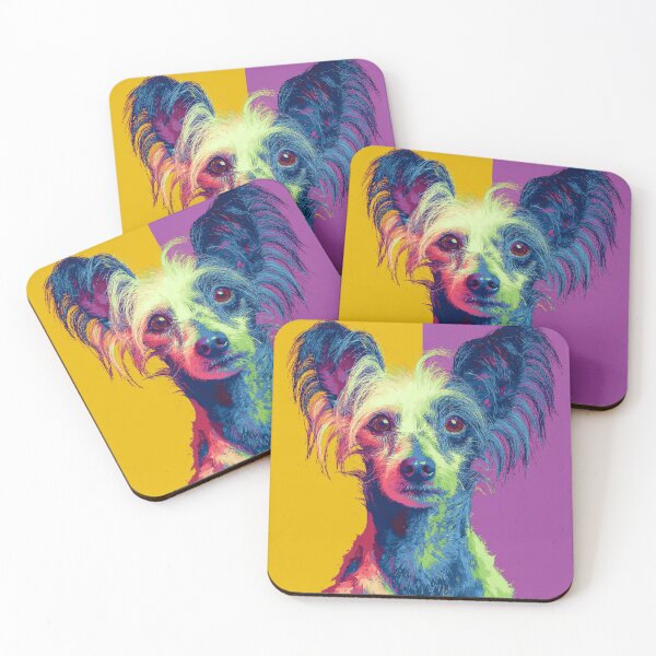 Item preview, Pop art Chinese crested puppy dog designed and sold by MendaciousMina.