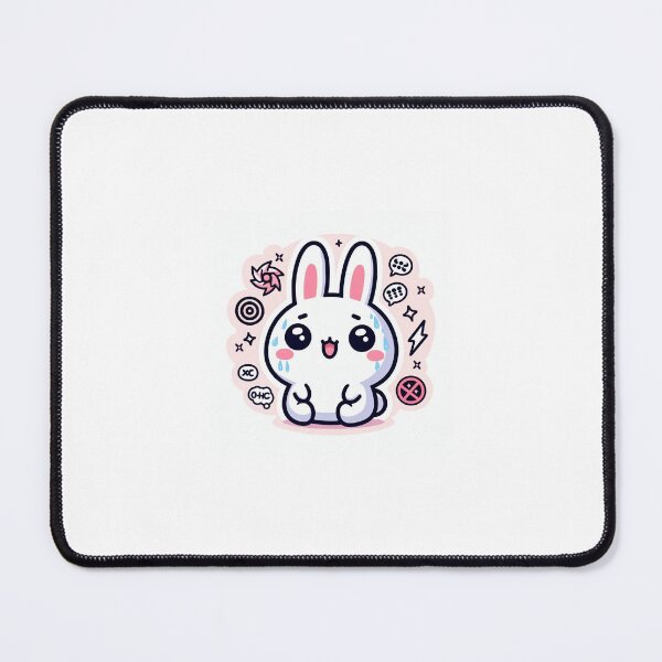 Item preview, Kawaii Soft Panic Rabbit Sticker designed and sold by PastelPawsArt.