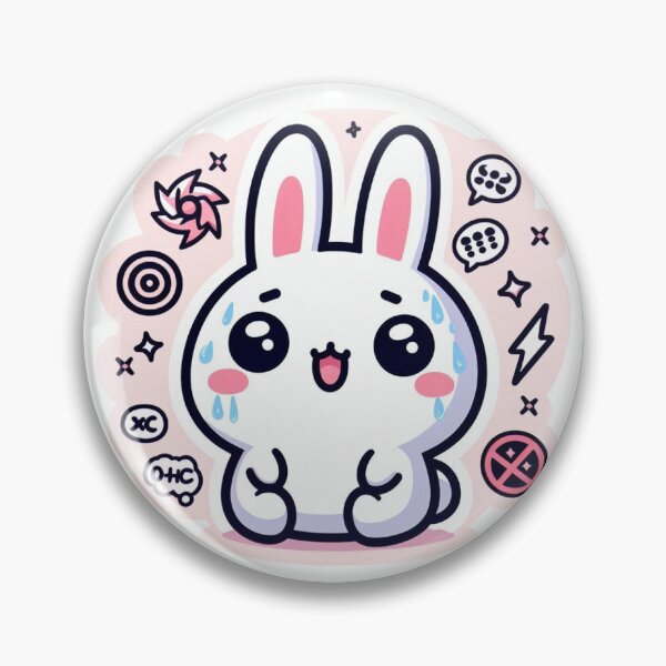 Item preview, Kawaii Soft Panic Rabbit Sticker designed and sold by PastelPawsArt.