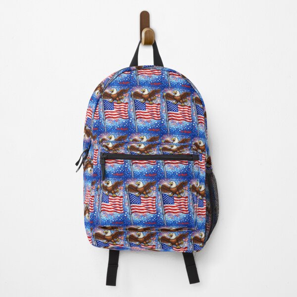 Item preview, Bald Eagle Over American Flag – Patriotic Fireworks  designed and sold by The Art Queen Of Michigan .