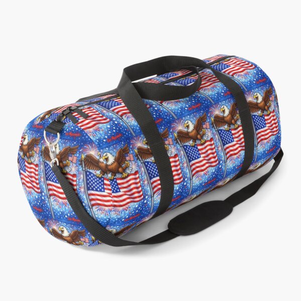 Item preview, Bald Eagle Over American Flag – Patriotic Fireworks designed and sold by The Art Queen Of Michigan .