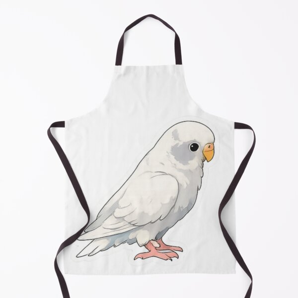 Item preview, Sweet White Budgie – Minimalist Cute Parakeet Birb Art designed and sold by Sepia soul.