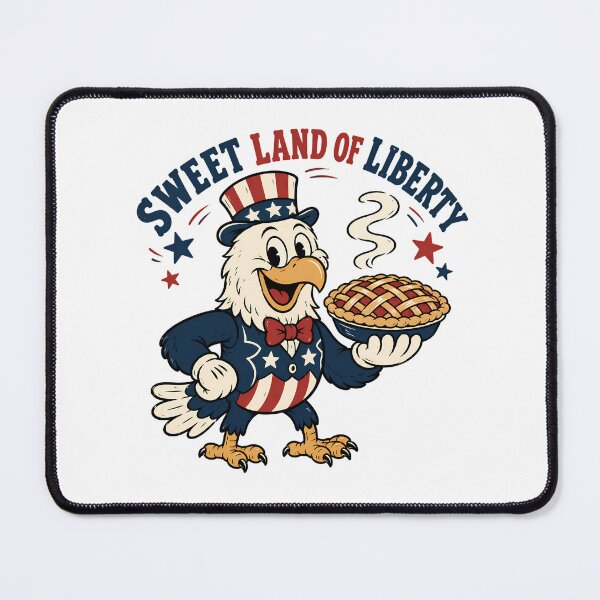 Item preview, Sweet Land Of Liberty Pie Retro Patriotic Eagle Mascot designed and sold by chattsuede.