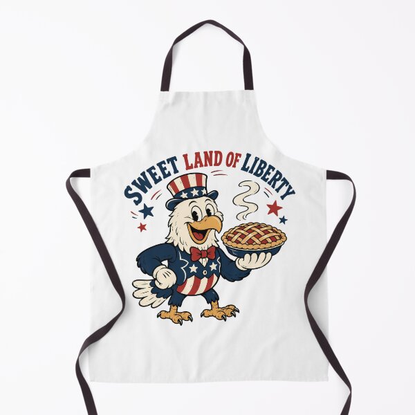 Item preview, Sweet Land Of Liberty Pie Retro Patriotic Eagle Mascot designed and sold by chattsuede.