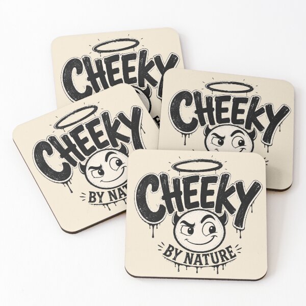 Item preview, Cheeky By Nature Funny Retro Smirk Face designed and sold by POD DYNASTY | Original Print On Demand T-Shirt Graphics.