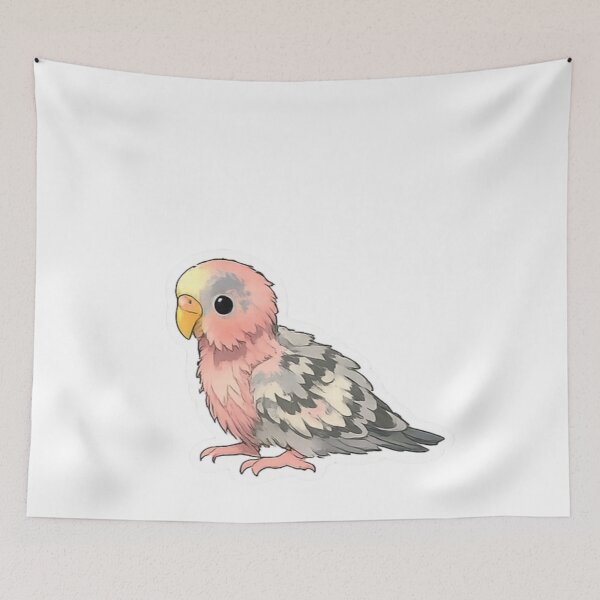 Item preview, Sweet Pink Bourke’s Parakeet – Cute Pastel Birb Illustration designed and sold by Sepia soul.