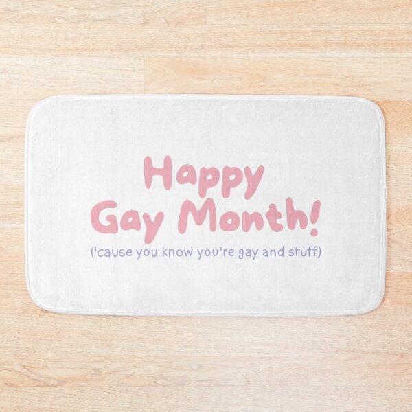 Item preview, Happy Gay Month (because you know you're gay and stuff).  designed and sold by caramelrts.