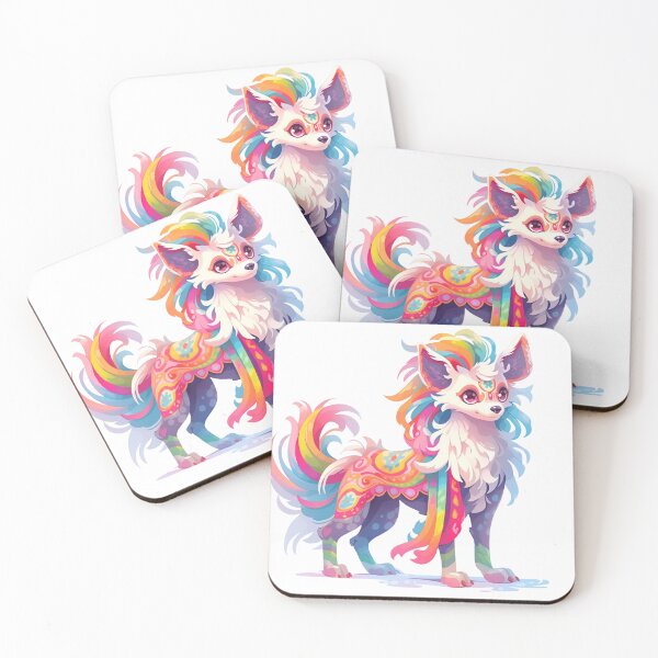 Item preview, Colorful Chinese crested puppy dog designed and sold by MendaciousMina.