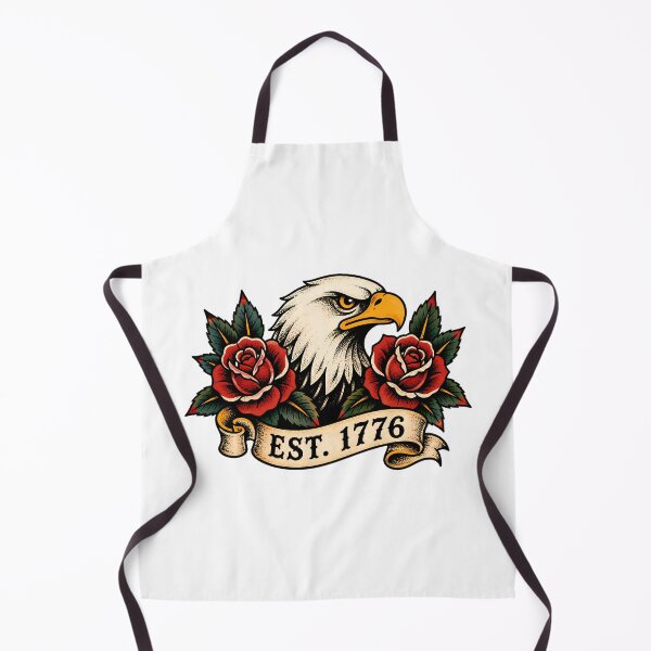Item preview, Est 1776 Traditional Tattoo Bald Eagle and Roses designed and sold by chattsuede.