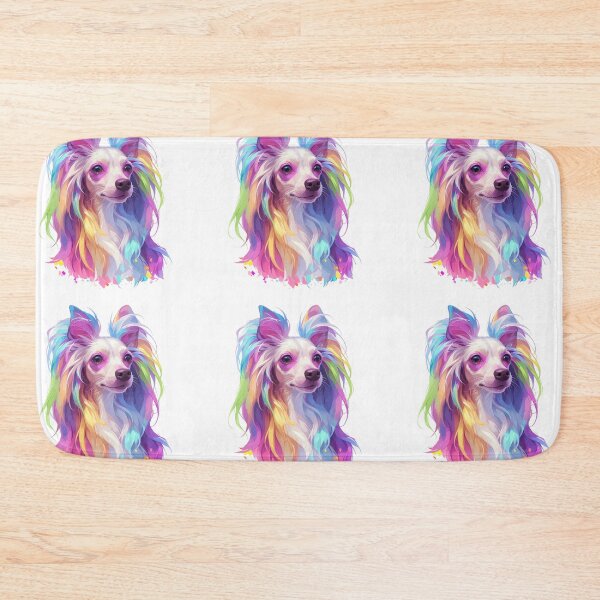 Item preview, Colorful Chinese crested puppy dog designed and sold by MendaciousMina.