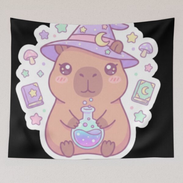 Item preview, Cute Witch Capybara - Kawaii Magical Animal Witchcore Gift designed and sold by CozyDesignsCo.