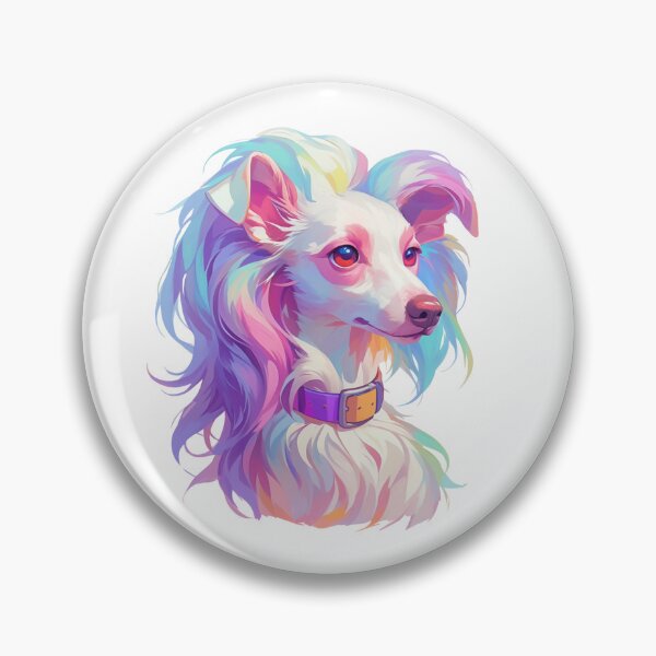 Item preview, Colorful Chinese crested puppy dog designed and sold by MendaciousMina.