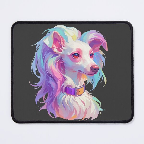 Item preview, Colorful Chinese crested puppy dog designed and sold by MendaciousMina.