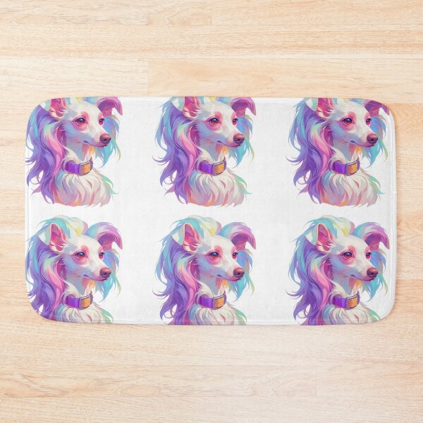 Item preview, Colorful Chinese crested puppy dog designed and sold by MendaciousMina.