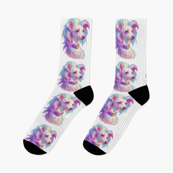 Item preview, Colorful Chinese crested puppy dog designed and sold by MendaciousMina.