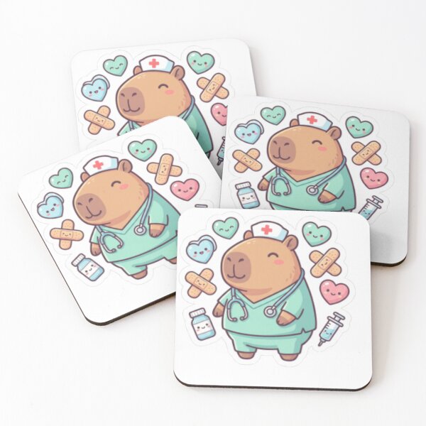 Item preview, Cute Nurse Capybara - Funny Healthcare Animal Gift for Nurses and Medical Workers designed and sold by CozyDesignsCo.