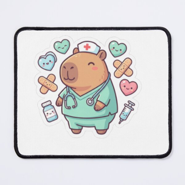 Item preview, Cute Nurse Capybara - Funny Healthcare Animal Gift for Nurses and Medical Workers designed and sold by CozyDesignsCo.