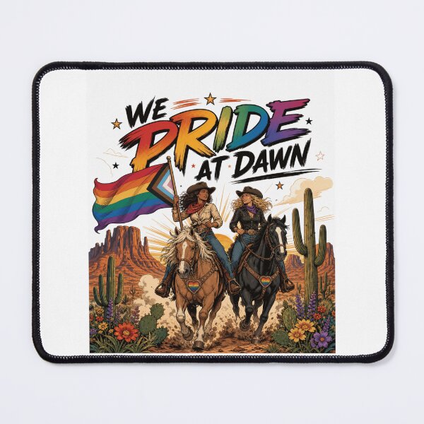Item preview, We Pride At Dawn Cowgirls Horse Riding LGBTQ+ West designed and sold by StuckOnTees.