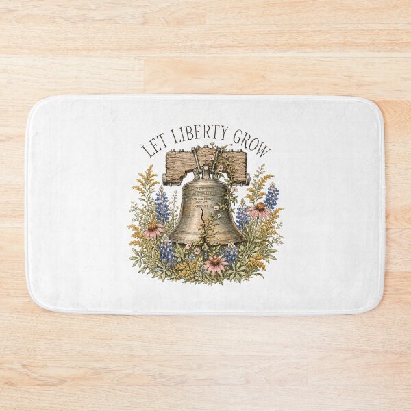 Item preview, Let Liberty Grow Wildflower Vintage Botanical Liberty Bell designed and sold by chattsuede.