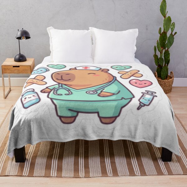 Item preview, Cute Nurse Capybara - Funny Healthcare Animal Gift for Nurses and Medical Workers designed and sold by CozyDesignsCo.