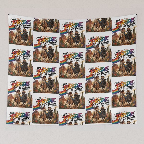 Item preview, We Pride At Dawn Cowgirls Horse Riding LGBTQ+ West designed and sold by StuckOnTees.