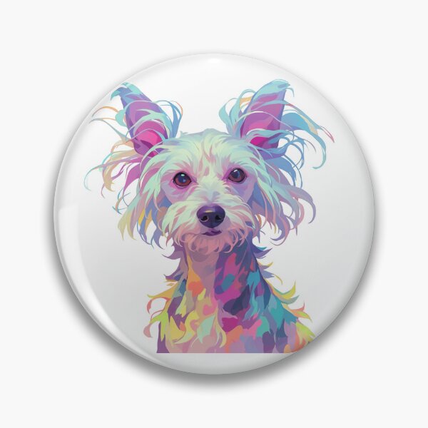 Item preview, Colorful Chinese crested puppy dog designed and sold by MendaciousMina.