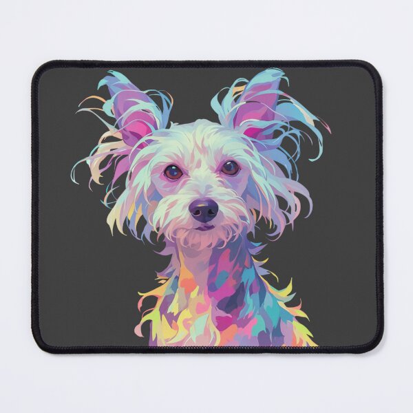 Item preview, Colorful Chinese crested puppy dog designed and sold by MendaciousMina.