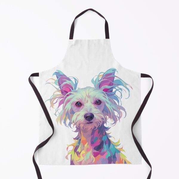 Item preview, Colorful Chinese crested puppy dog designed and sold by MendaciousMina.