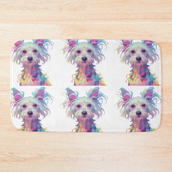 Item preview, Colorful Chinese crested puppy dog designed and sold by MendaciousMina.