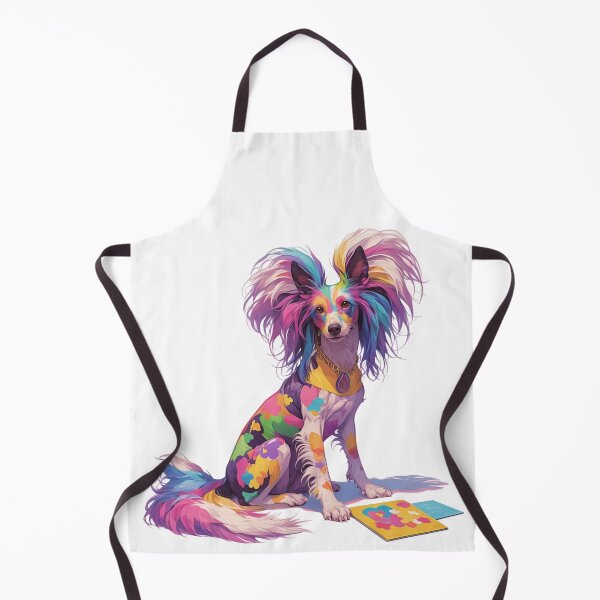 Item preview, Colorful Chinese crested puppy dog designed and sold by MendaciousMina.