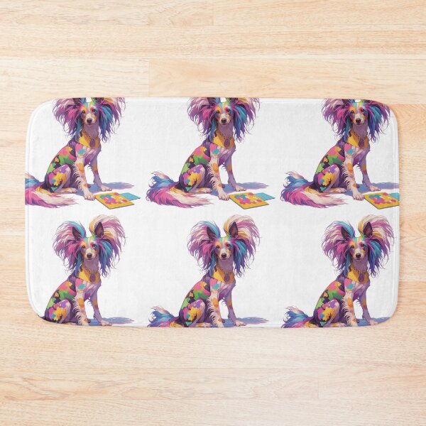 Item preview, Colorful Chinese crested puppy dog designed and sold by MendaciousMina.