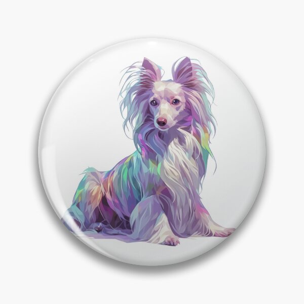 Item preview, Colorful Chinese crested puppy dog designed and sold by MendaciousMina.